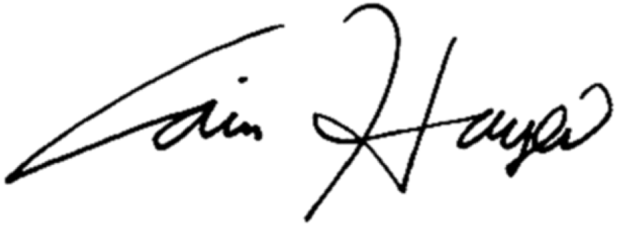 Digital signature mark of Cain Hayes