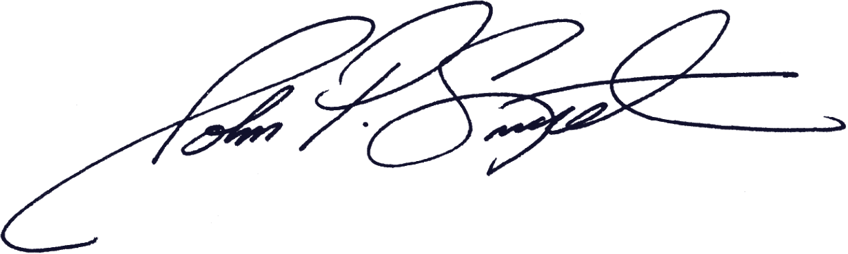 Cursive signature written in dark ink reading John P. Smith.
